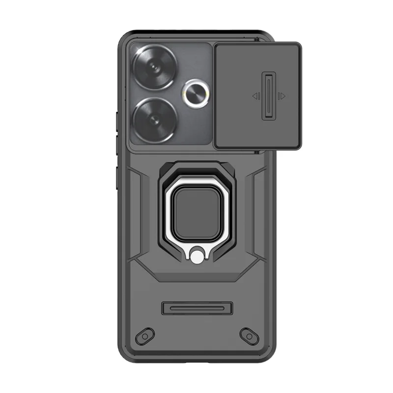 For Poco F6 5G Case Shockproof Armor Car Holder Ring Case For Poko Little F6 F 6 PocoF6 5G Camera Lens Protection Fundas