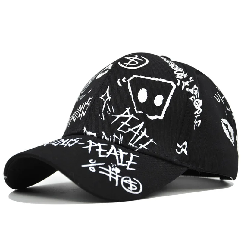 

Crossing Graffiti Print Unisex Versatile Outdoor Sun Hat Trendy Fashion Baseball Cap