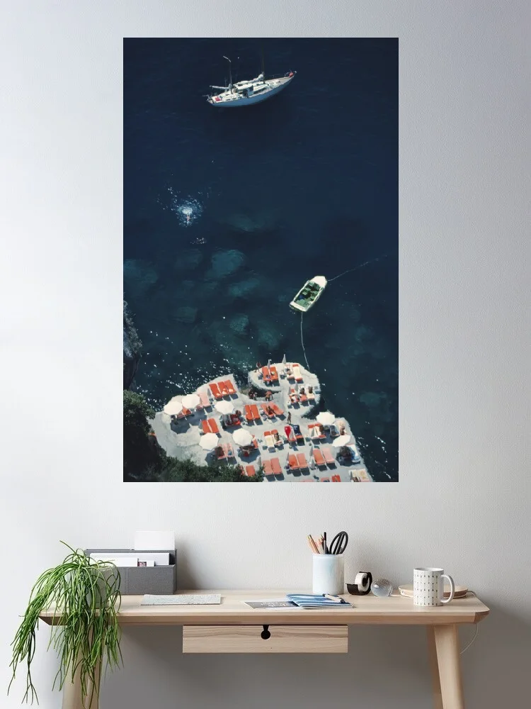 Slim Aarons, 'Hotel Il San Pietro' , Print Art Canvas Poster, Living Room, Home Wall Decor Picture
