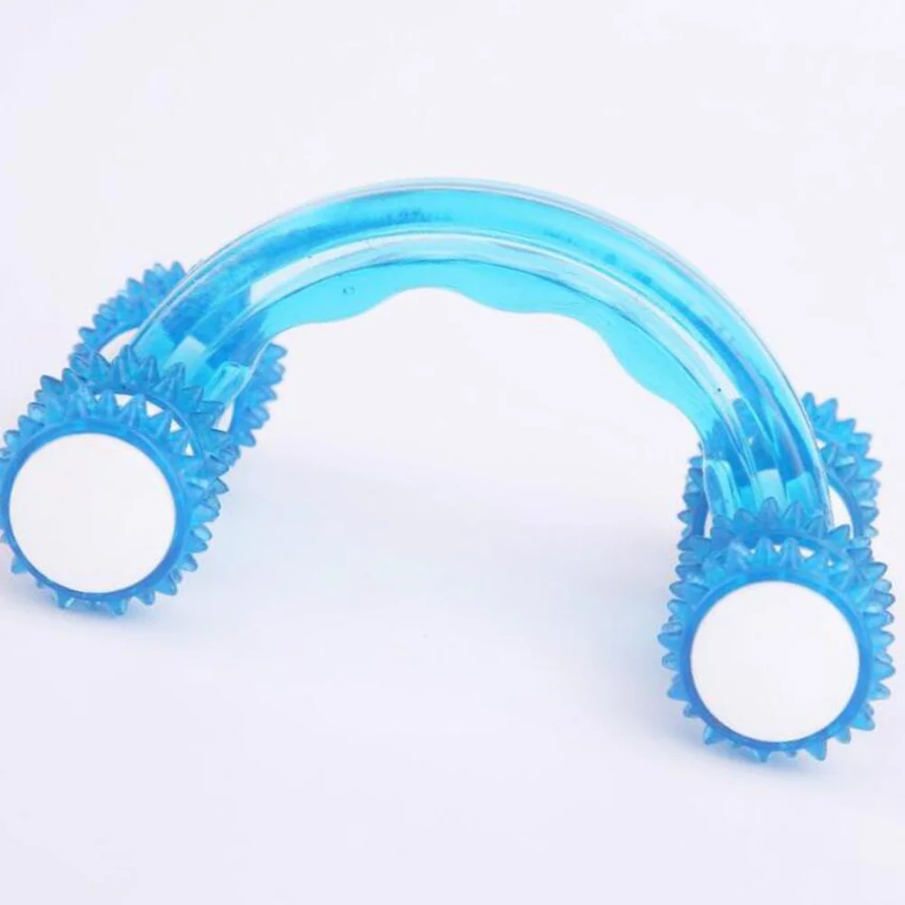 

Plastic Roller Massager Double Roller Handle Relax Massager Tool for Shoulder Back Waist Leg Pain Relief Muscle Relief