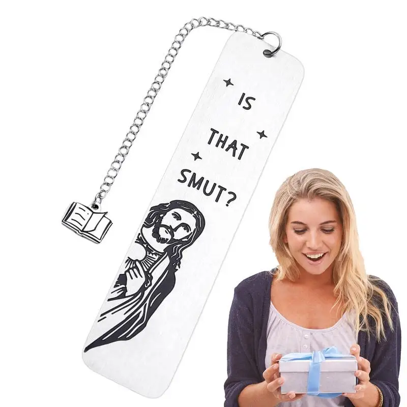 Jesus Bookmark Funny Christian Bookmarks Humor Book Markers Stainless Steel Book Clips With Tassels Peeking Jesus Book