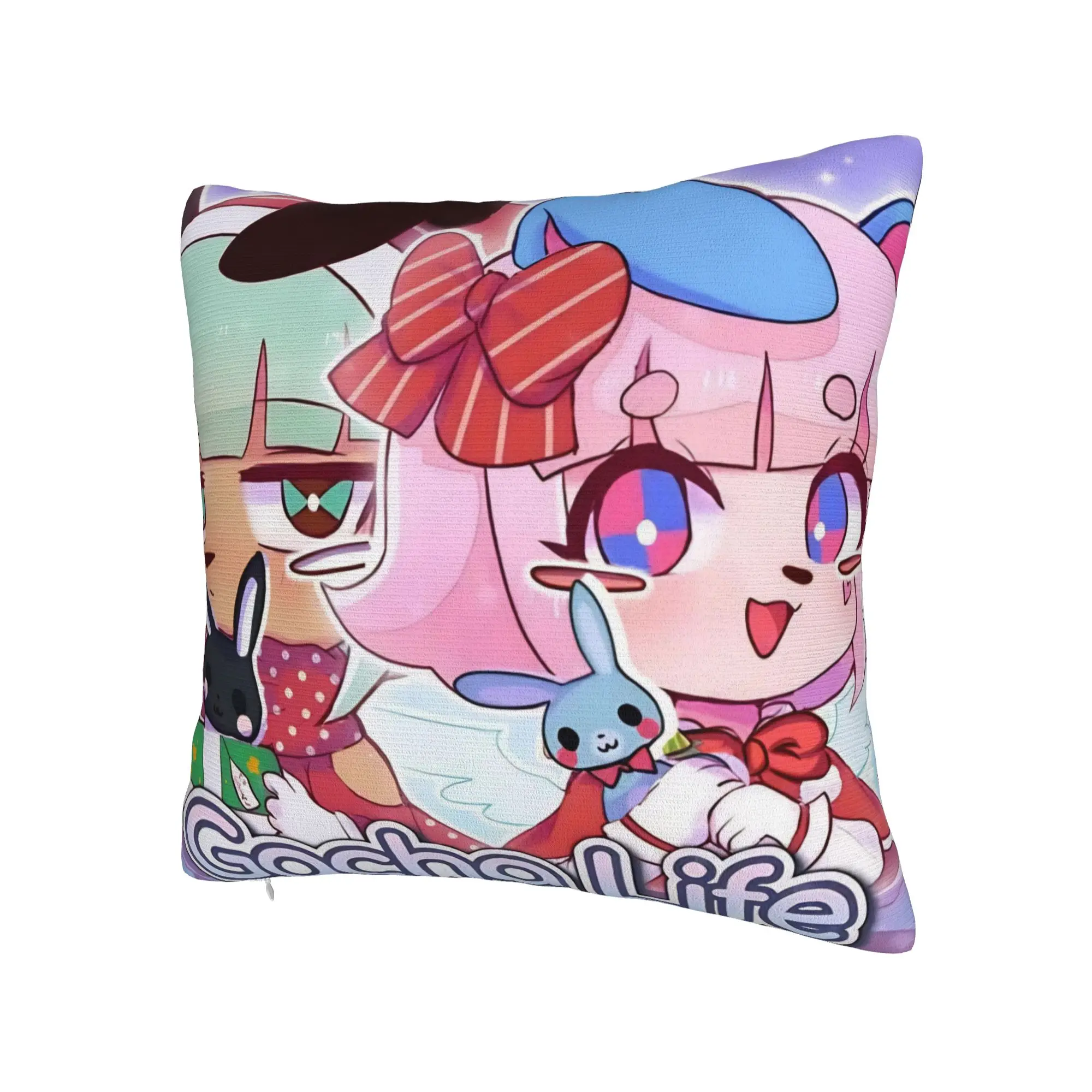 Decorative Pillow Cover Gacha Life Cartoon Product Home  Pillow Case Cover Zipper Multi-Size