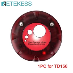 RETEKESS 1 Pcs Coaster Wireless Pager Buzzer Beeper Receiver TD158 System for Restaurant Coffee Shop Bar Clinic