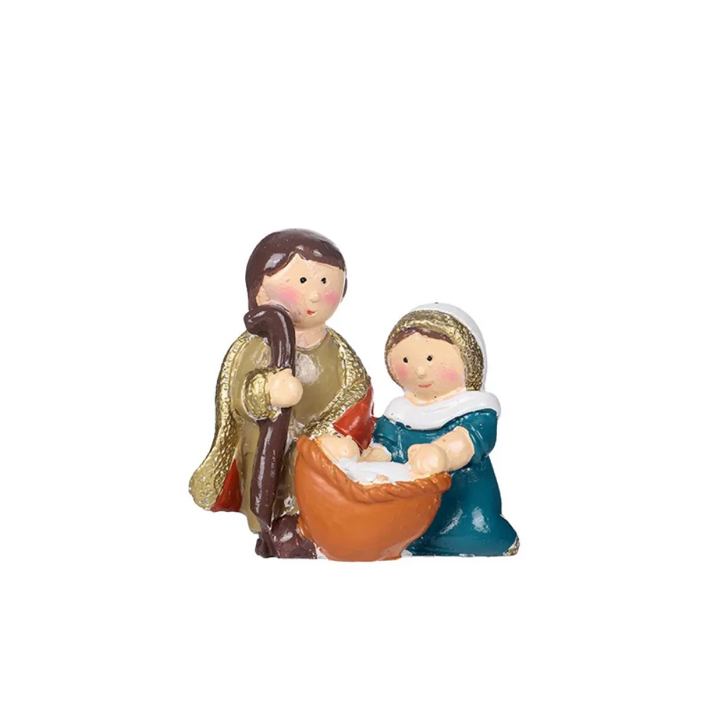 Criativo clássico família sagrada estatueta dos desenhos animados bonito natal manjedoura ornamentos decorativos jesus cristo estatueta sala de estar