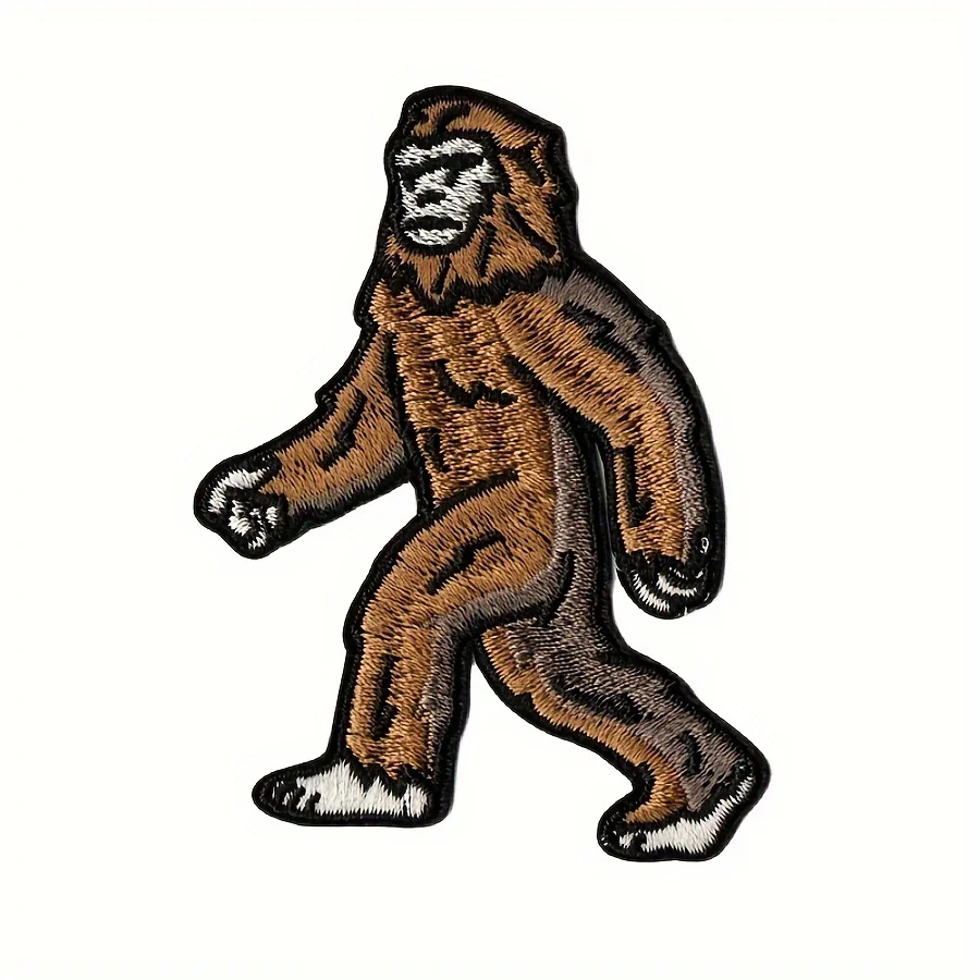 Winks for Days Bigfoot Sasquatch Embroidered Iron-On Patch - Funny Cryptid Applique for Jackets, Hats, Bags, and DIY Clothing