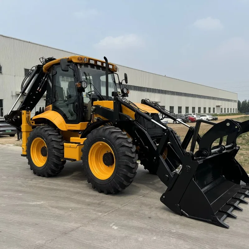 High Efficiency Backhoe Loader Tractor Loader Backhoe 4x4 with Bucket for Construction Farm Work Use Site Project Work