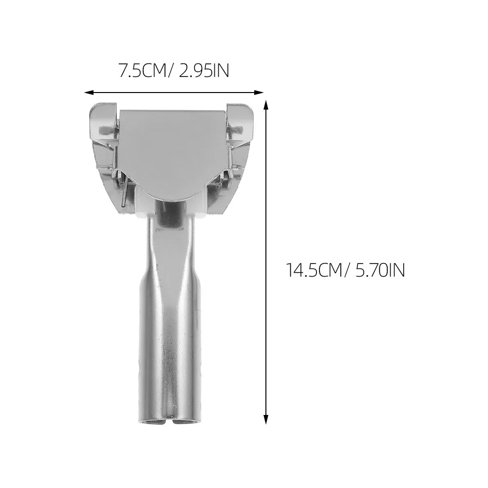 2Pcs Mop Pole Replacement Clamp Chrome Plated Mop Rod Chuck Clip Dust Putter Head Accessories for Commercial Janitorial Use