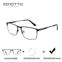 ZENOTTIC gafas de prescripción gradual de titanio para hombres gafas cuadradas anti - miopía azul - azul gafas fotocrómicas comerciales gafas hipermetropía gafas ópticas de moda