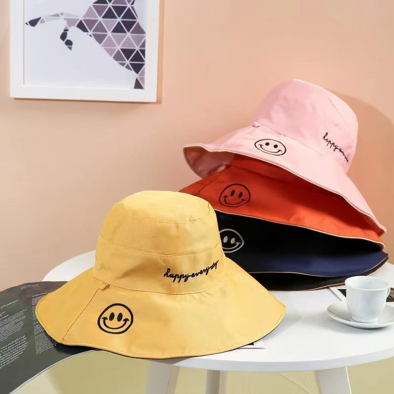 Women's Wide-Brimmed Sun Hat - 100% Cotton Fisherman Hat, Korean and Japanese Style Summer Travel Beach Outdoor Activity Sun Hat view 6