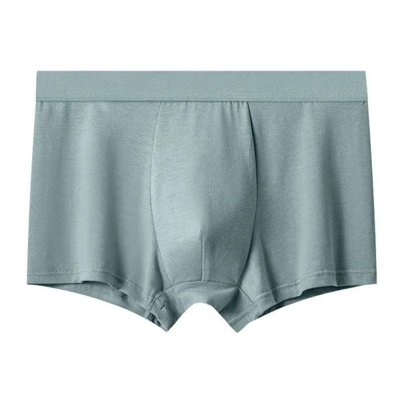 3PCS Men's Underwear Loose Large Size Mid-waist Solid Color Boxers Breathable Skin-friendly and Comfortable Boxers Men view 5