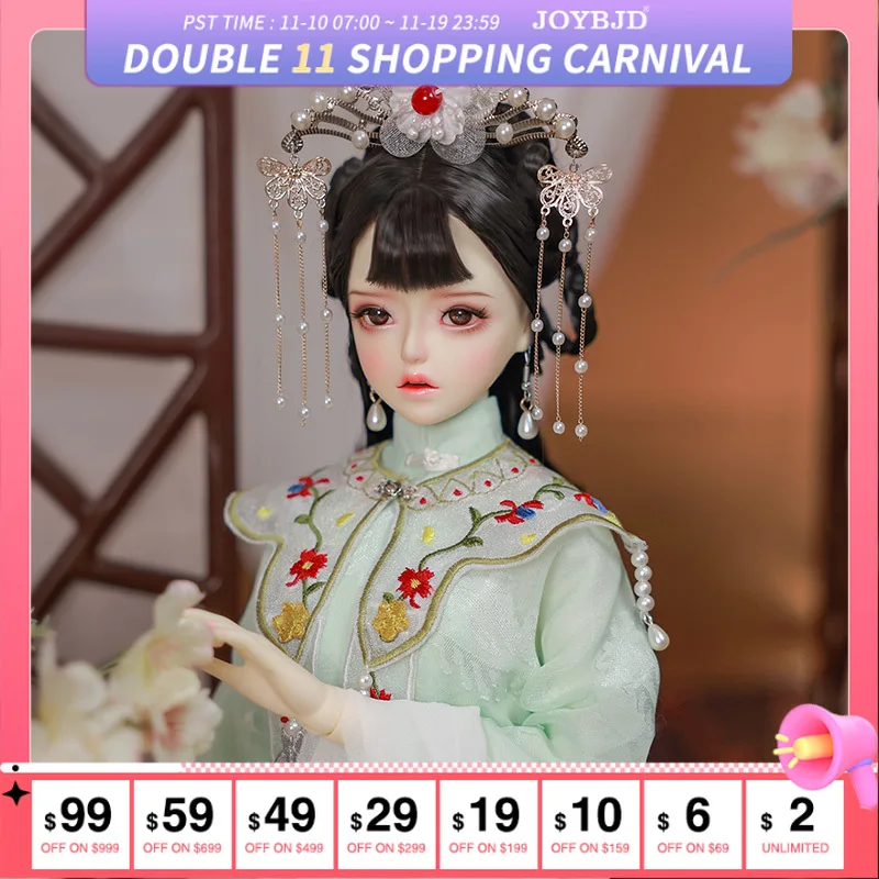 

Joybjd 1/3 Hera Fullset C with Green Clothes Floral Patterns Quiet Style Girll Resin Toy