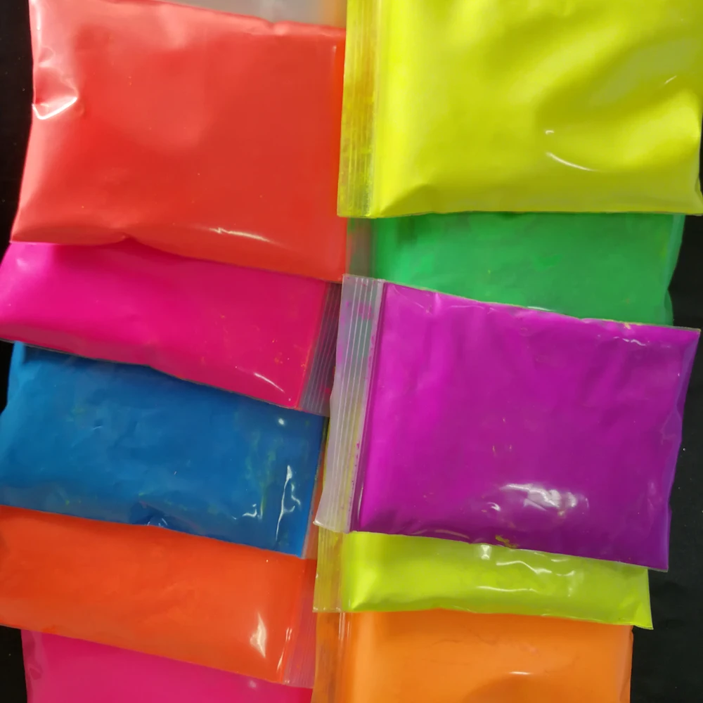 50g/brokat do paznokci fluorescencyjny proszek o jasnym neonowym wielokolorowy pigmentach bez krwawienia Pigment fluorescencyjny błyszczy FJ43DH