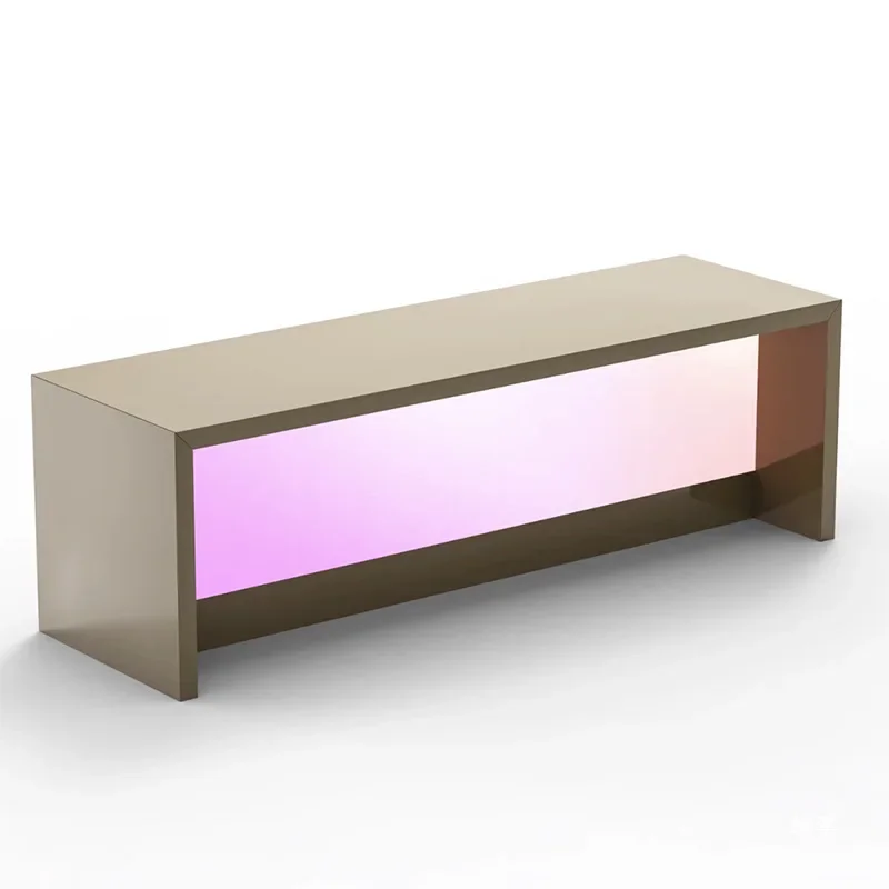 Luminous hair salon mirror table, hair salon barber mirror, hair cutting stainless steel perm and dyeing table, operation table