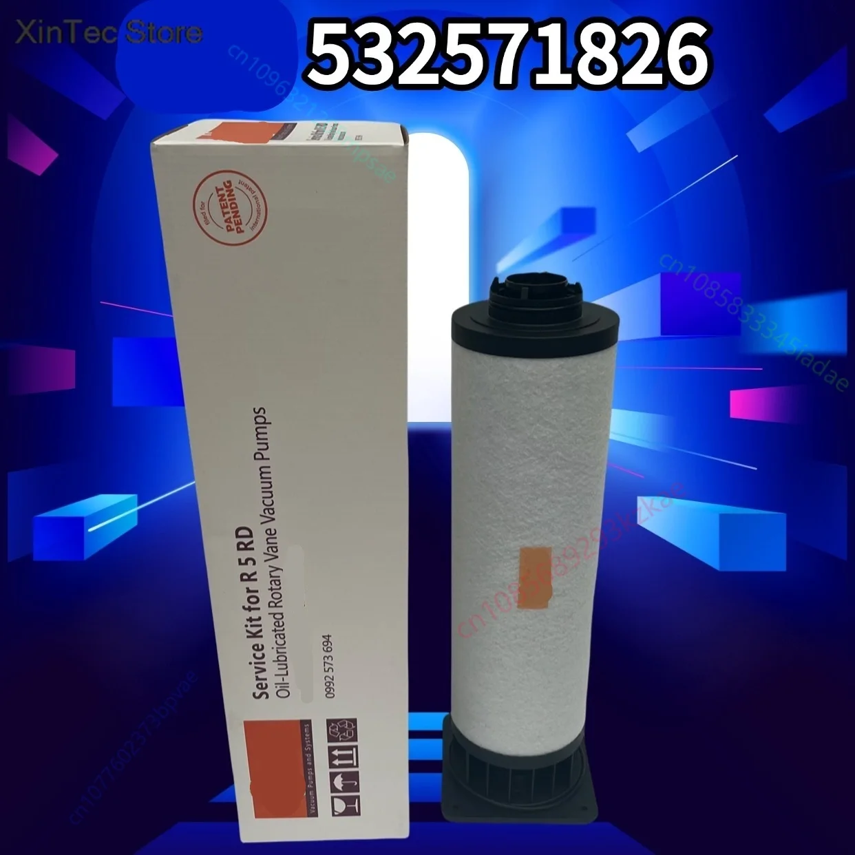 532571826 Vacuum Pump Exhaust Filter Oil Mist Separator Filter Element 130*490