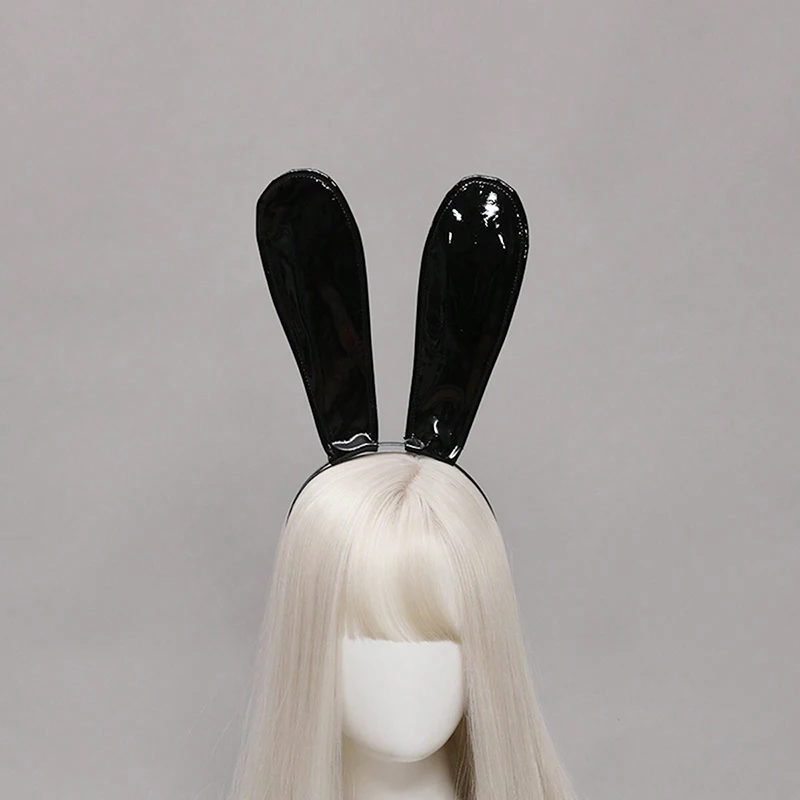 Bandeau oreilles de lapin en PU Sexy, couvre-chef pour Cosplay Lolita pour femmes, cadeau de jeu de rôle de demoiselle d'honneur d'halloween