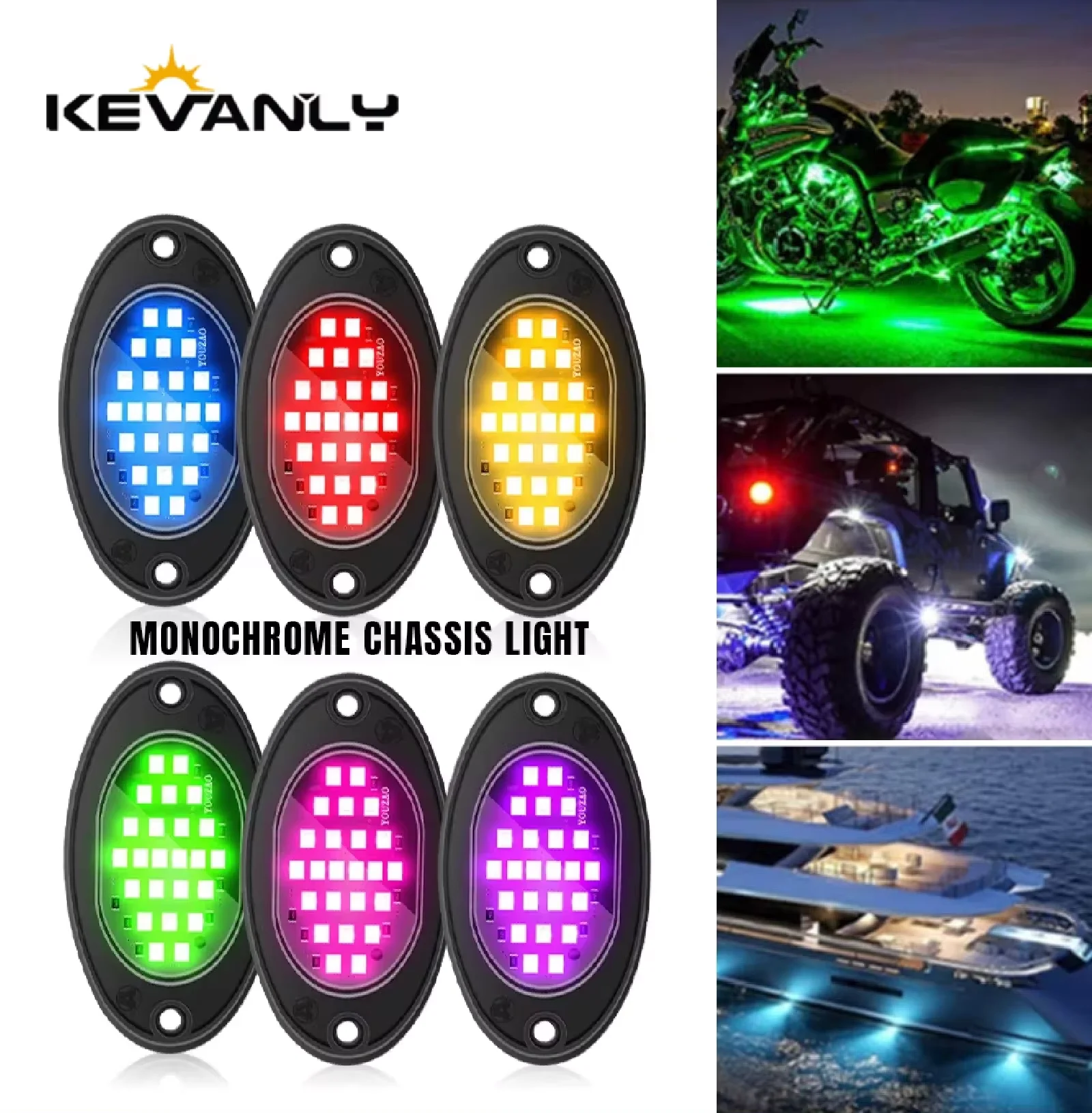 

1 шт. для Jeep ATV UTV Offroad Rock Lights Автомобиль Грузовик Яхта Trail Rig Лампа под корпус Светящиеся светодиодные фонари Водонепроницаемый светодиодный неоновый свет