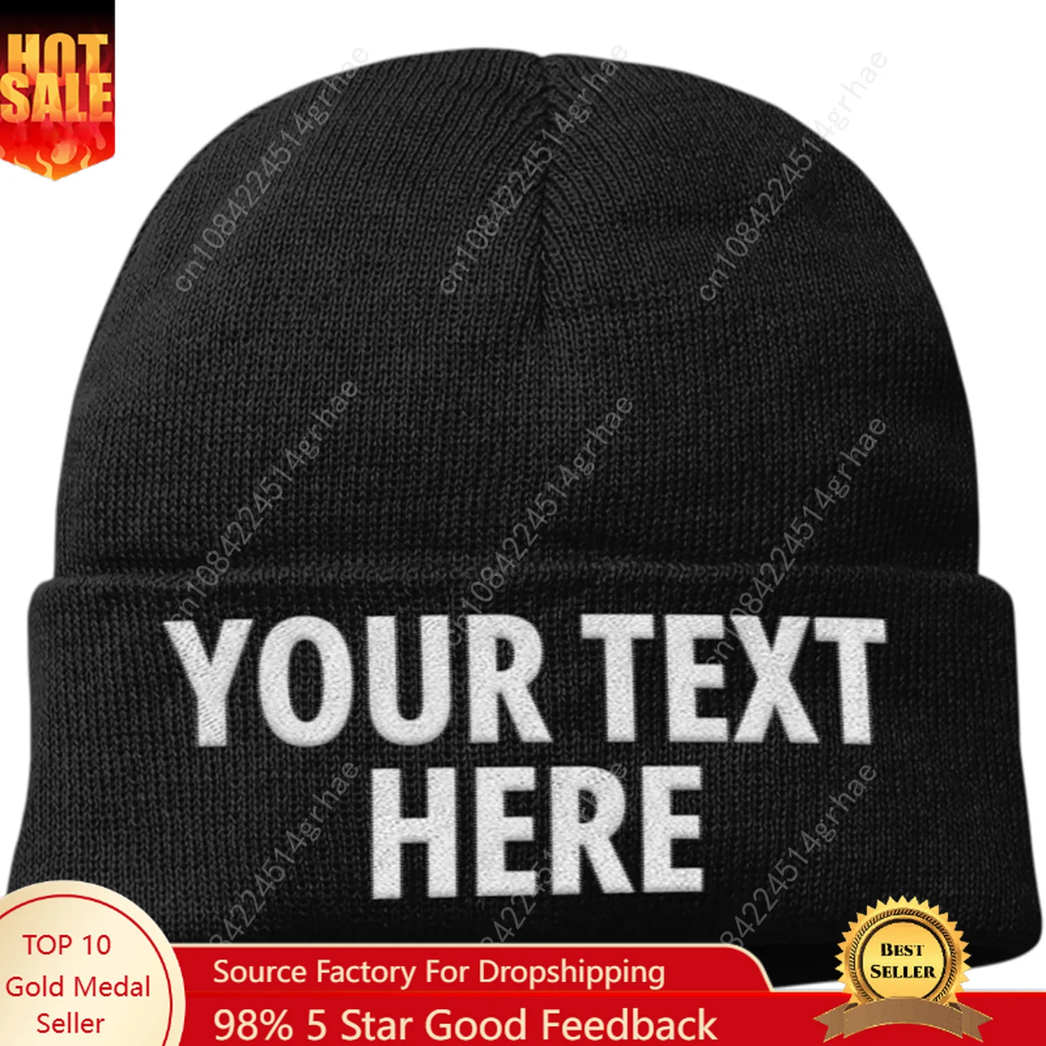 

Custom Beanie Hat for Men Women, Fully Embroidered Beanie, Winter Headwear Unisex Style Skullie 16 Colors