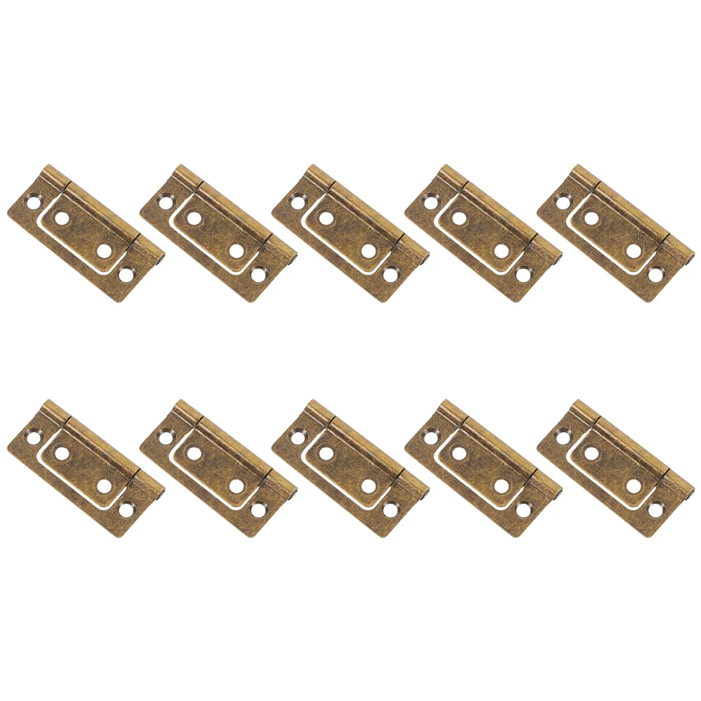 

10pcs Flat Cabinet Set Thickened Iron Vintage Door Hinges For Kitchen Wardrobe Furniture Heavy Duty Closet Cabinet Hinges
