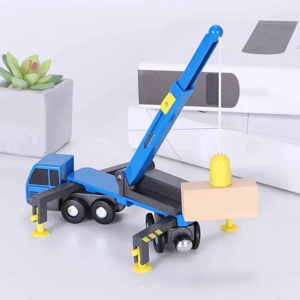 Multifunctional Mini Crane Truck Toy Vehicles Compatible with Most Railway Birthday Gift for Kids Boys Kids Party Favors