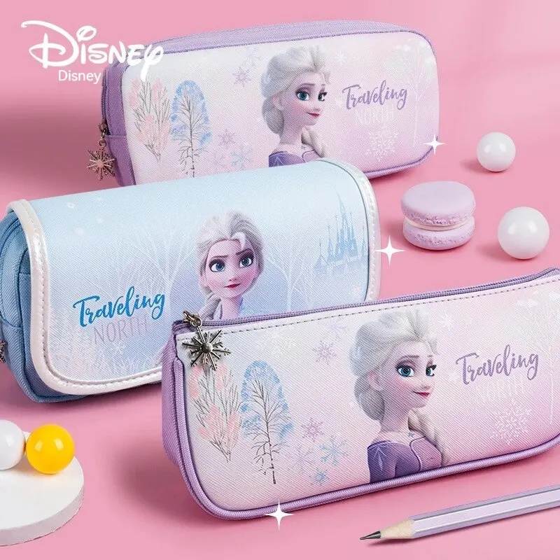 Borsa per penne per bambini Disney borsa per cancelleria per neve e ghiaccio per scuola elementare borsa per matite carina femminile di grande