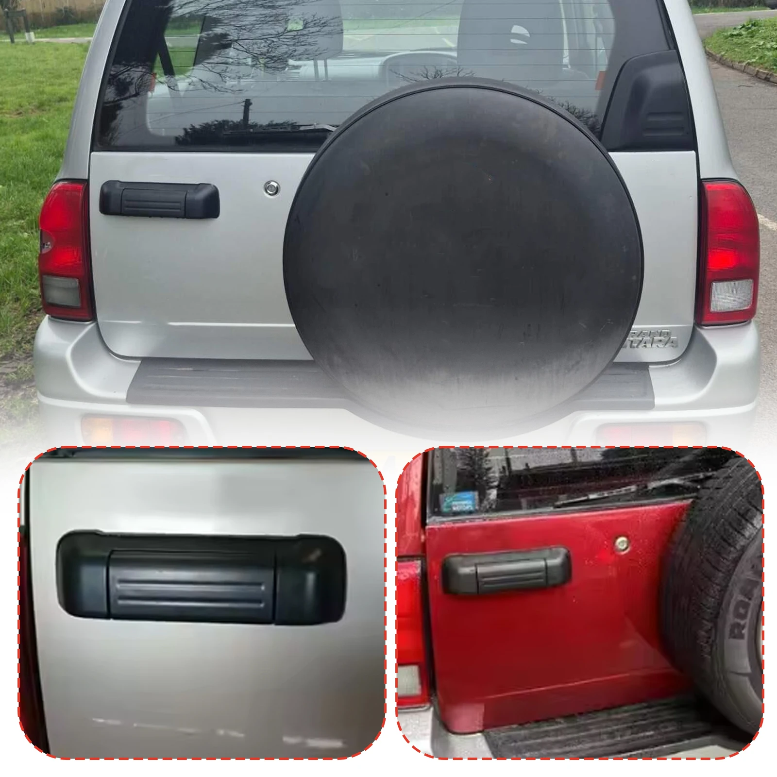 Car Exterior Tailgate Outer Rear Back Door Outer Handle W/Clips