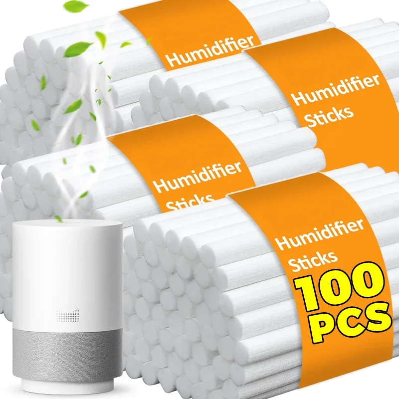 10/100Pcs Humidifier Filters Replacement Cotton Sticks for USB Humidifier Aroma Diffuser Mist Maker Air Humidifier Purify Tools