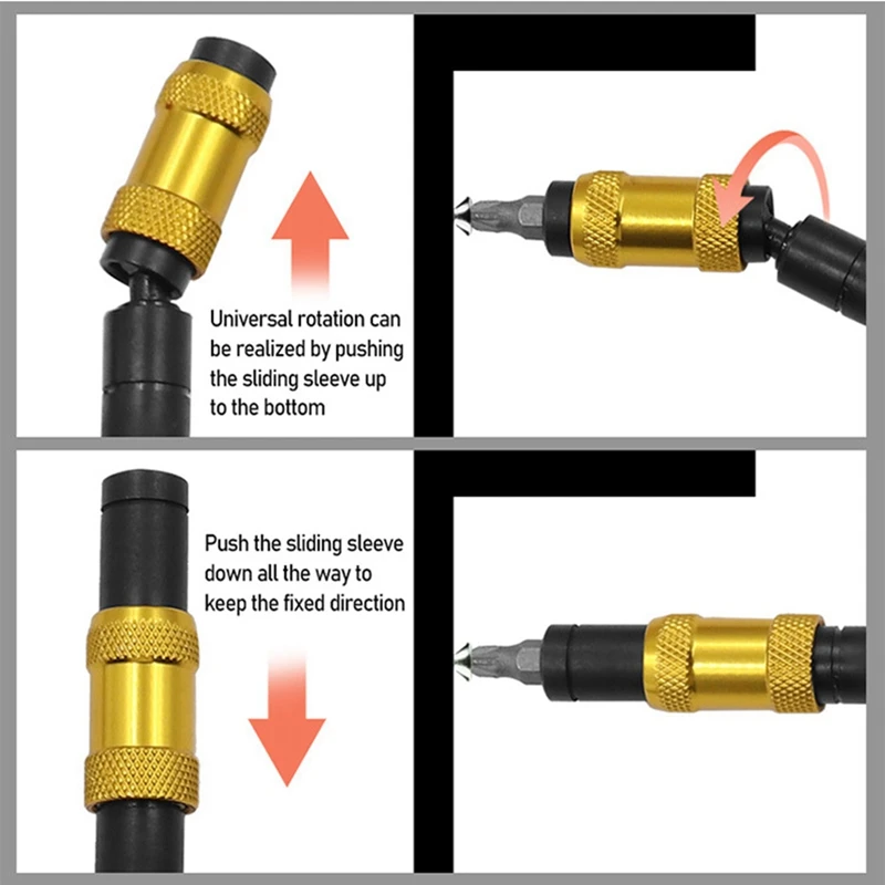 145Mm Hex Magnetic Ring Screwdriver Bits Drill Hand Tool Extension Rod Quick Change Holder Drive Guide Screw Drill Tip