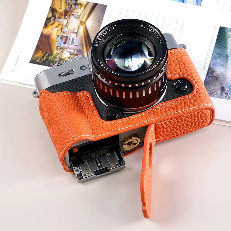 Pokrowiec na aparat Fuji X-T20 X-T30 Baeplate Base Protector Cover Camera Bag Wrist Strap Man-made Leather XT20 XT30 Film Glass