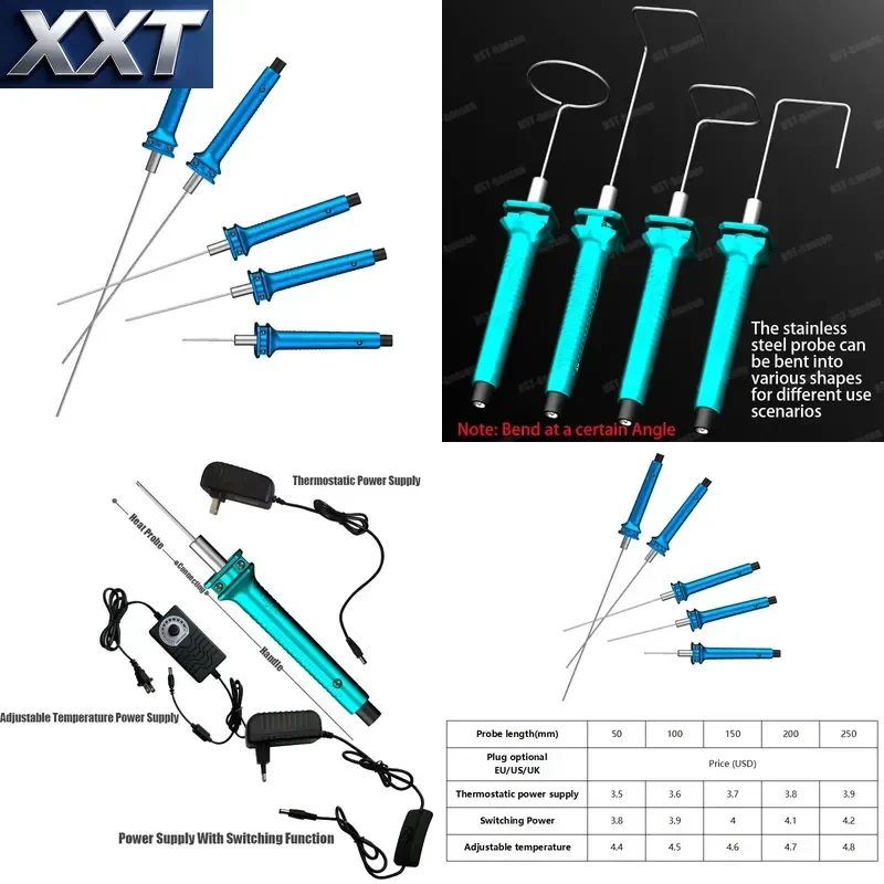 XXT Electric Hot Wire Cutter Foam Cutting Pen Adjustable Temp Hot Melt Pen for XPS Board EPE Foam KT Board 5-25cm 450C