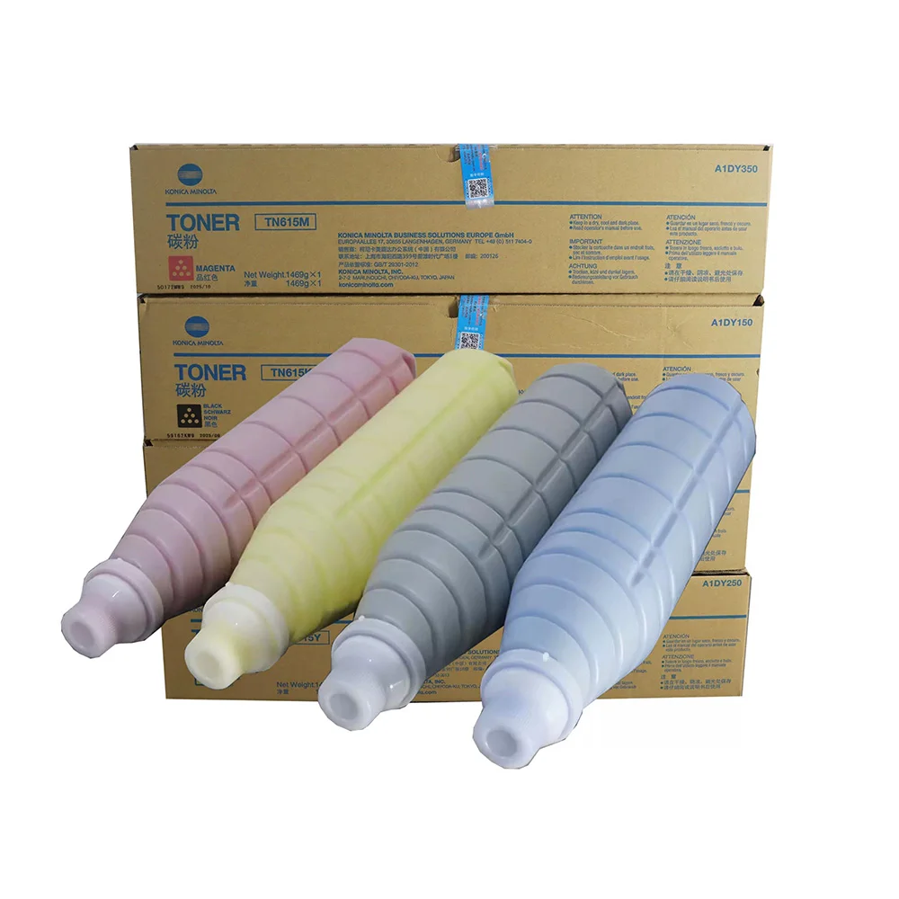 

1set 4X TN615 Original CMYK Toner Cartridge for Konica Minolta Bizhub Press C8000 TN615C TN615M TN615Y TN615K