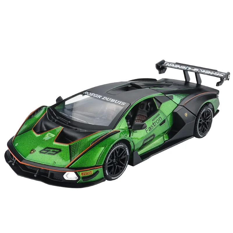 1:24 Model Car Alloy Car Model Scv12 Diecast Car Model With Sound And Light Effects Spring-Loaded Action Scissor Doors