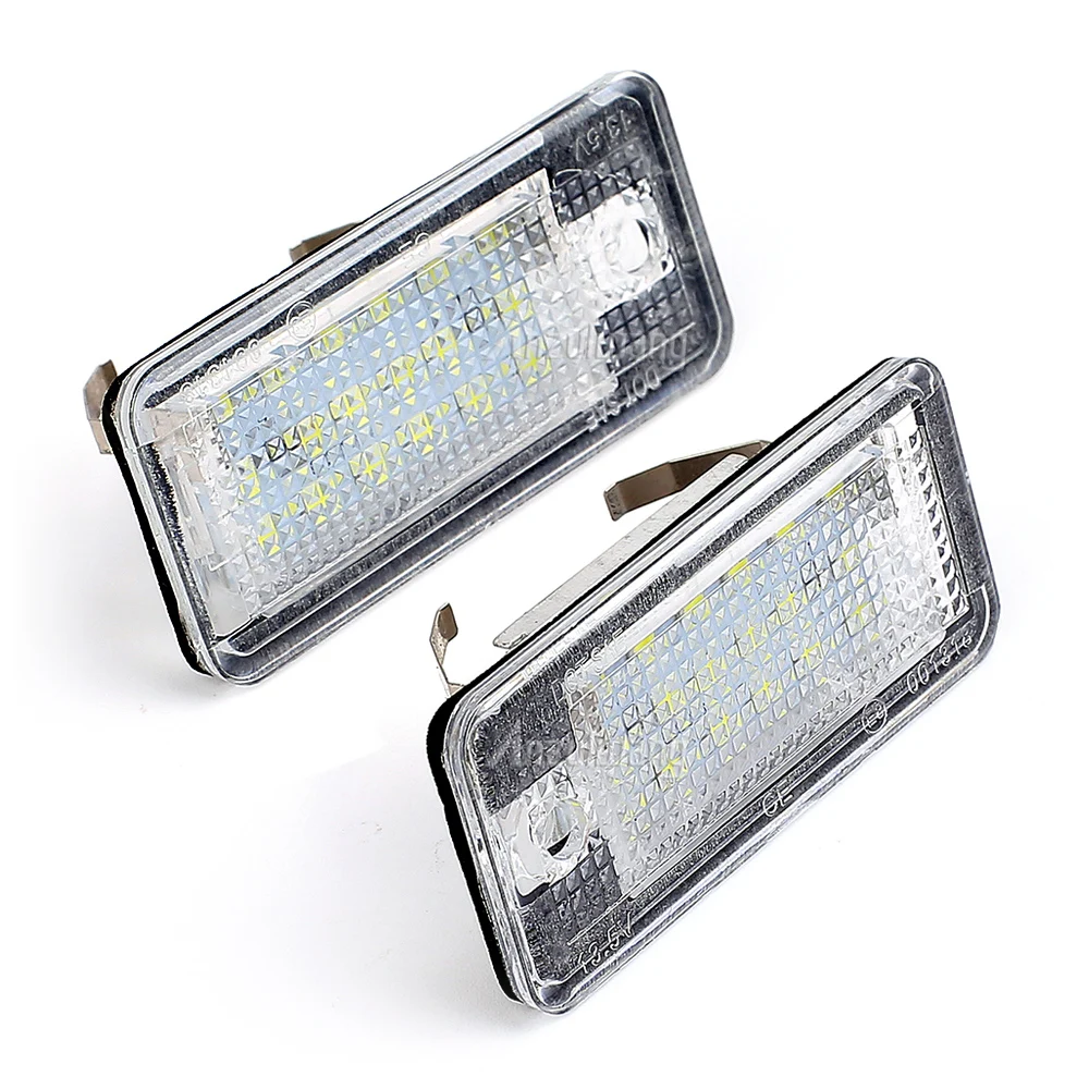 LED Number Plate Light For Audi A3 8P A4 B6 B7 S4 RS4 A6 RS6 S6 C6 S5 Cabrio Q7 A8 S8 RS4 Avant Error Free License Plate Lamp