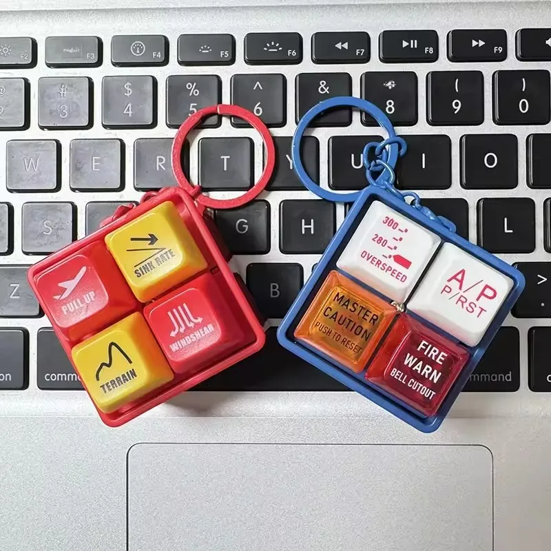 Flashing Lights Alarm Keychain - Airplane Emergency Alert Pendant, New Security Keychain with Screaming Alarm Button