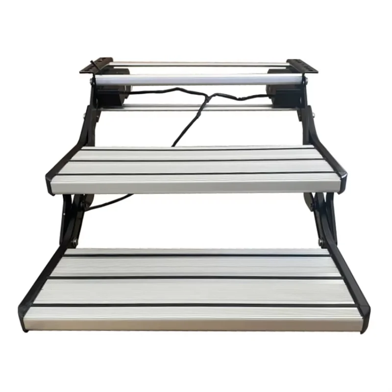 2024 CE/FCC Electric Double Folding Aluminum Step With RV Motorhome Caravan Camper Campervan Trailer