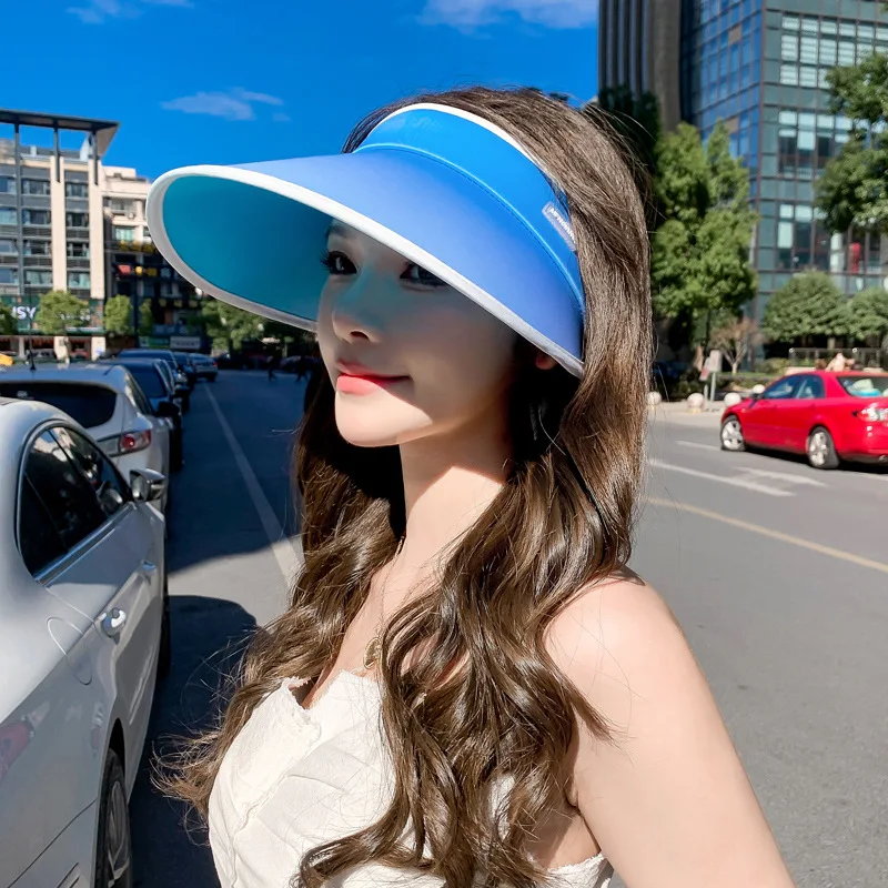 2023 Korean Female Japanese-Style and Internet-Famous Gradient Color Hair Clip Protection Visor Outdoor Sun Hat