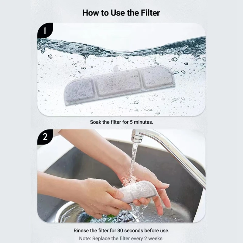 A03V 6 ตัวกรองคาร์บอนที่เปิดใช้งานสําหรับน้ําพุแมว WFP6 ตัวกรองทดแทนสําหรับสัตว์เลี้ยงน้ําพุดื่มอัตโนมัติ