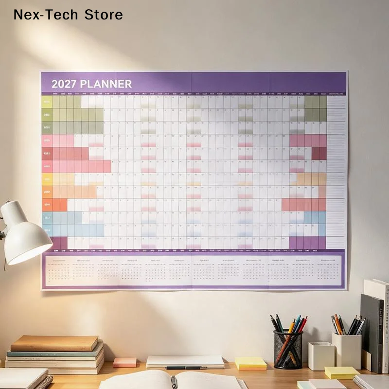 [NT]2027 Wall Hanging Calendar Annual Planner To Do List Schedule Calendar Planner Sheet Memo Pad Agenda Organizer[NT]