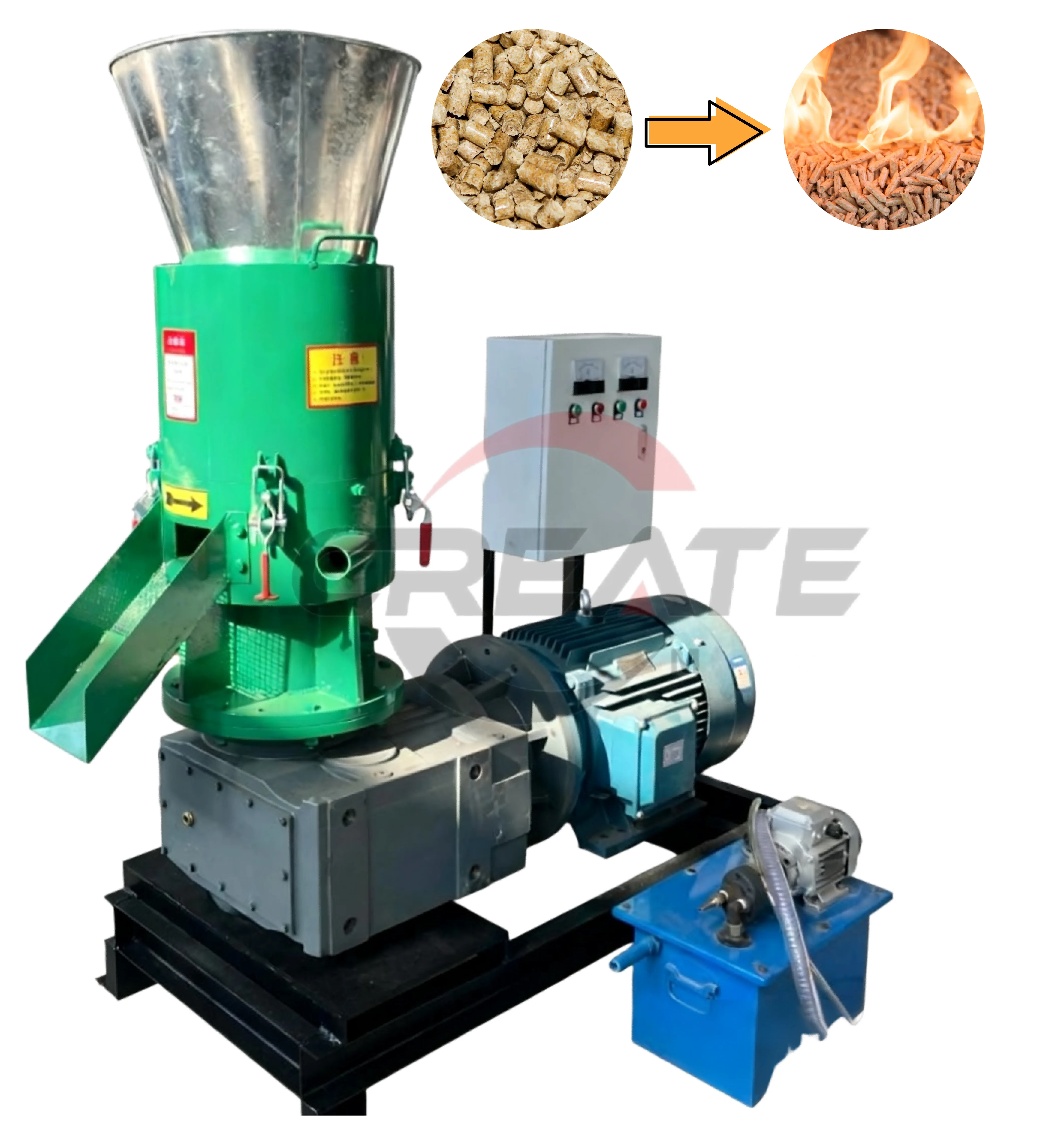 Factory Outlet Wood Pellet Granulator Flat Die Biomass Pellet Making Mill for Biomass Fuel Pellets
