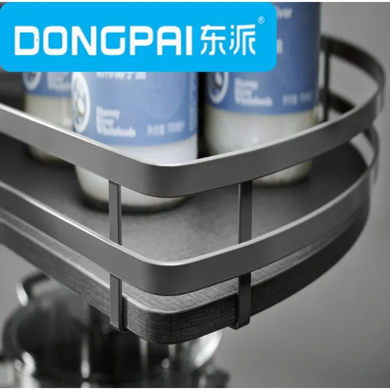 For Kitchen Cabinet 270 Degree Rotating Corner Basket Anti-Skid Turntable Hardware Storage Organizer Shelf Space Saving