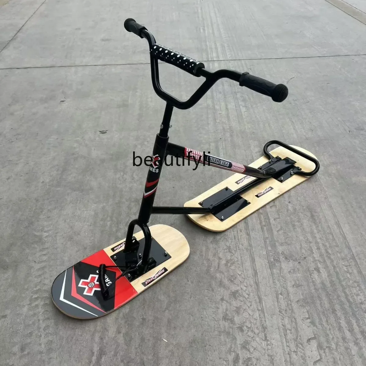 yj57 Adult Ski Car Thickened Aluminum Snowboard Thickened Aluminum Ski Car Factory Direct Sales