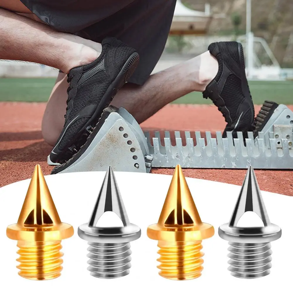 

120 Pcs Track Spikes Stainless Steel Pyramid Sports Shoes Replacement Spikes with Spike Wrench for Track Running Sprinting Shoes