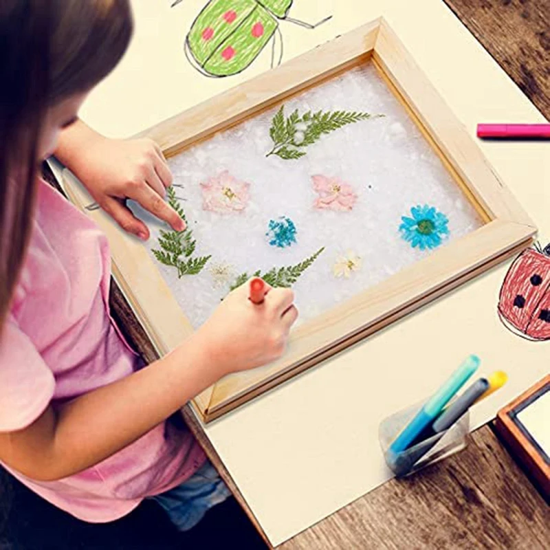 ชุดแม่พิมพ์กระดาษไม้6ชิ้นสำหรับทำเฟรม3ขนาดสำหรับงานฝีมือกระดาษ DIY 12.7X17.8Cm 24.8X33.0Cm 19.8X24.8Cm