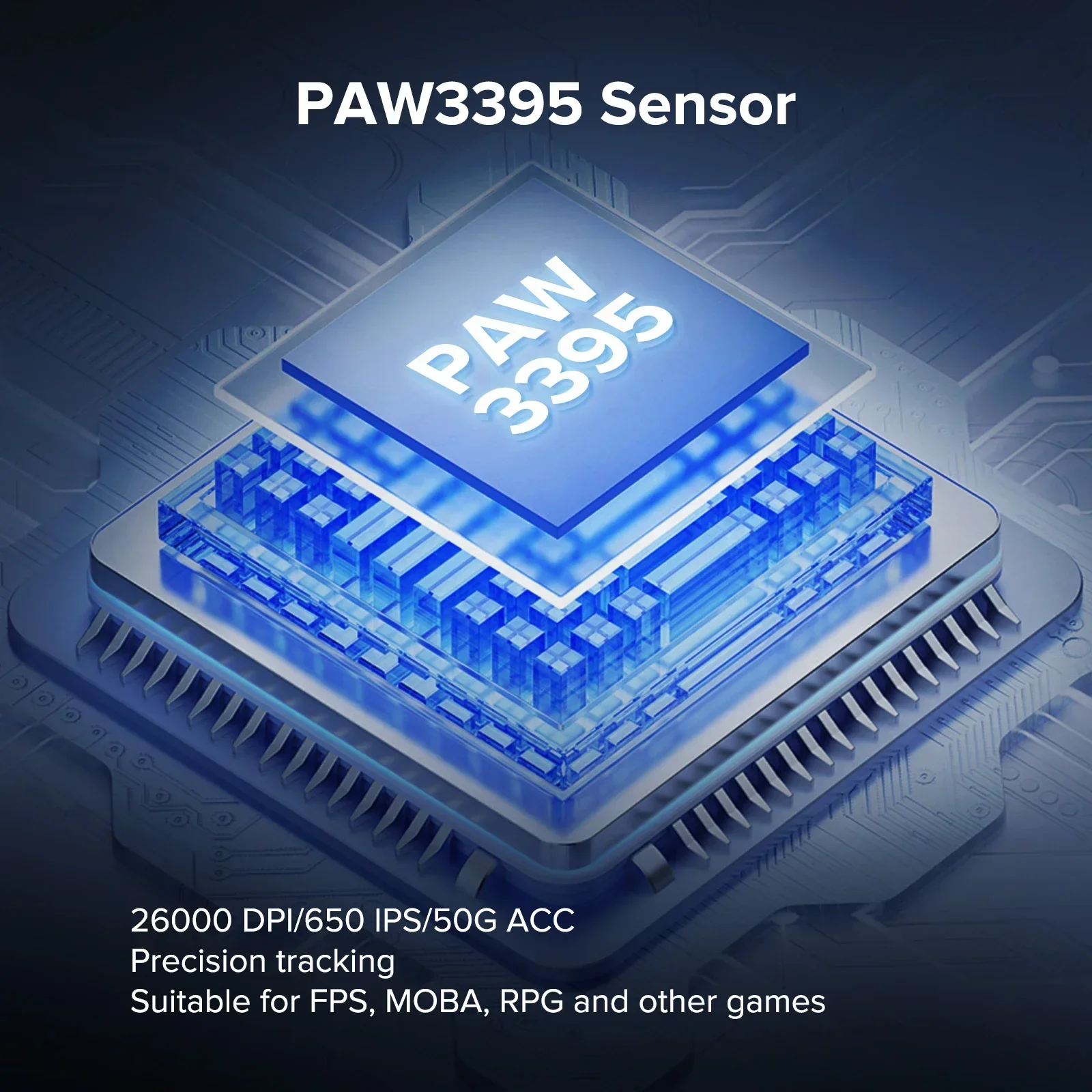 ماوس ألعاب Kysona M511 لاسلكي 58 جرام خفيف للغاية PAW3395 26000 ديسيبل متوحد الخواص وصلة ثلاثية الأوضاع كابل الكمون المنخفض ملحقات ماوس الألعاب