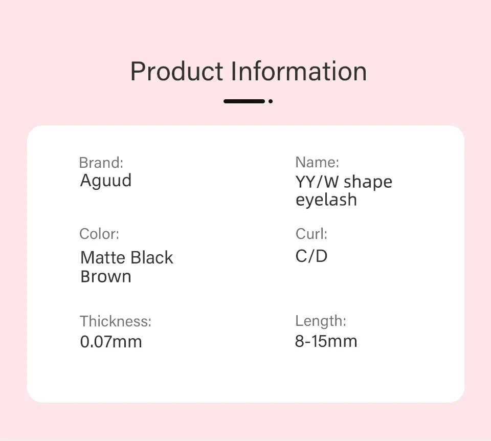 AGUUD Braune 4D W Wimpern YY 3D 4D 5DW geformte Spike Clover Wimpernverlängerung 3D Fairy Blooming Natural Woven YY Einzelwimpern – Detail 11