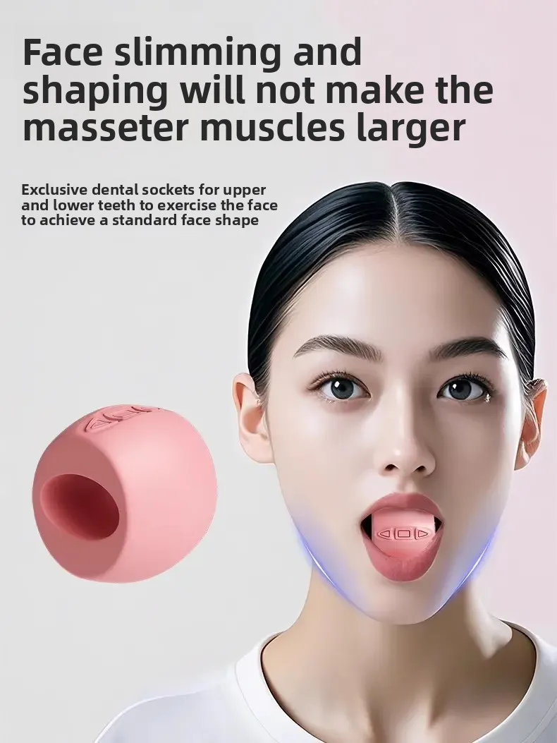 Treinador de yoga facial silicone mascar bola jawline exercitador rosto toner muscular duplo queixo redutor das mulheres dos homens face lift massagem