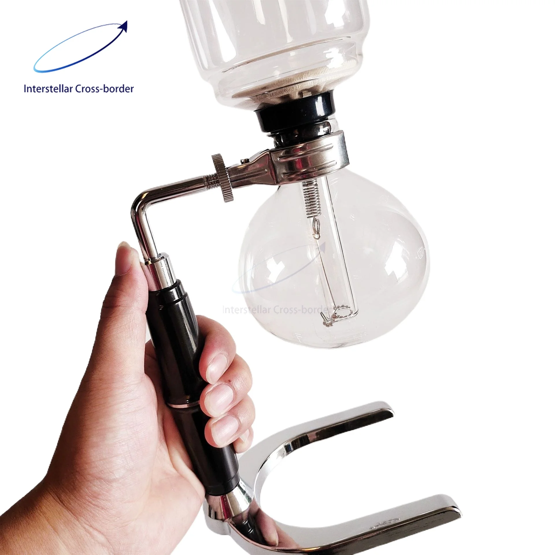 

Siphon Coffee Maker Bakelite Handle Hand Brewed Coffee Pot Home Barista Office Daily Use Manual Coffee Brewer Kit