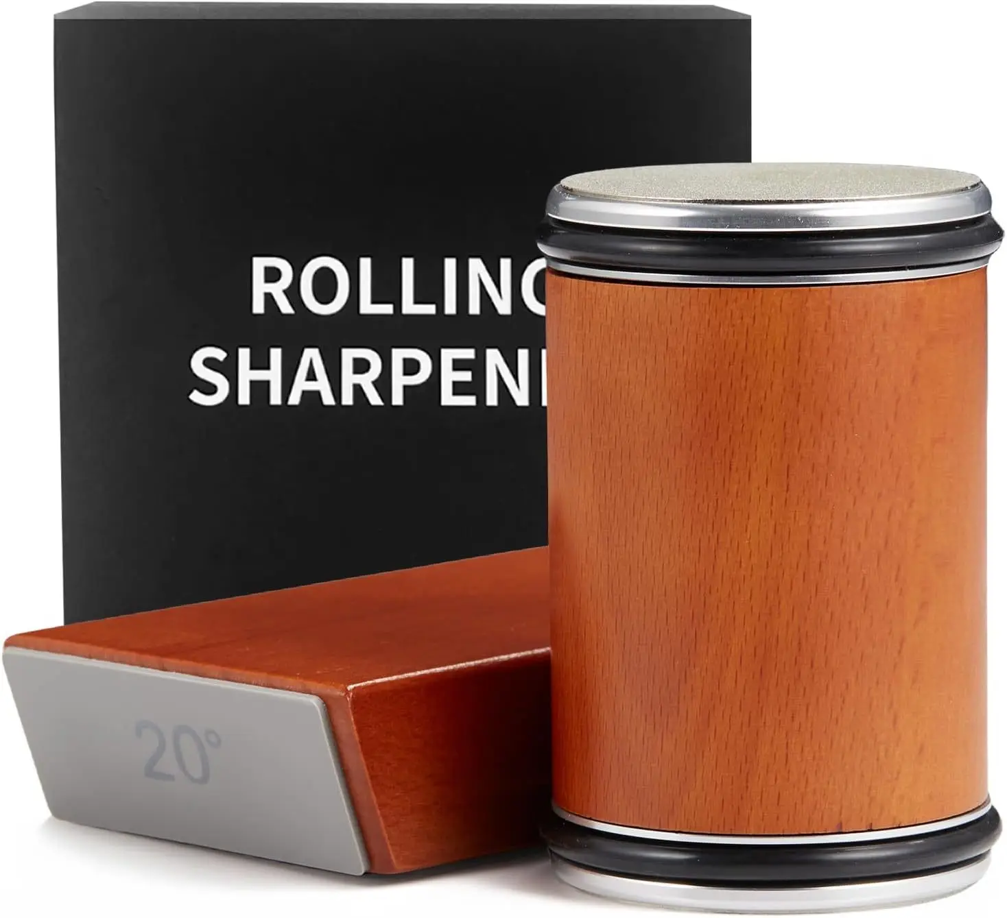Cylindrical Double-sided Knife Sharpener Ceramic Diamond Grit Roller Knife Sharpener Western Kitchen Knife Grinder