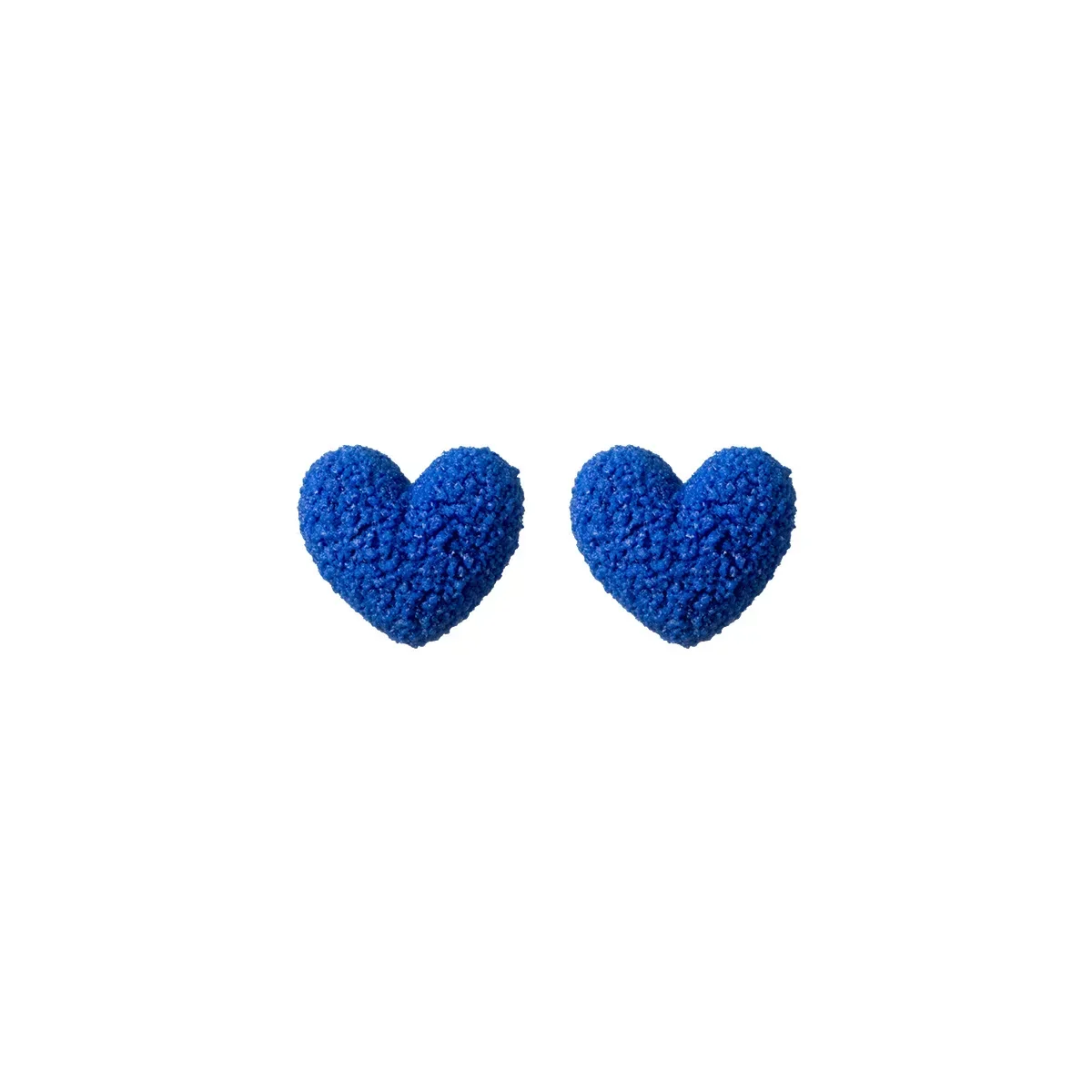 Korean 925 Sterling Silver Blue Heart Ceramics Mini Stud Earrings For Women Kids Wedding Party Jewelry Gift Female Pendientes