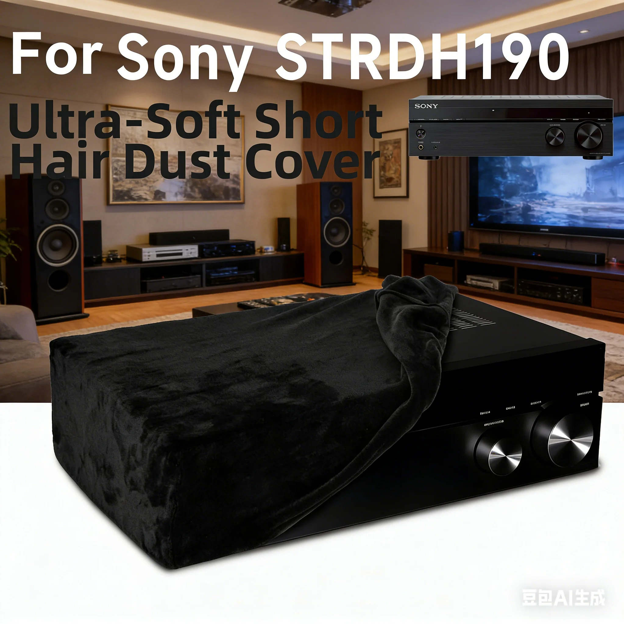 

Music Player Cover For Sony STRDH190 Audio Receiver Ultra Soft Short Hair Elastic Dustproof Scratch-resistant Protective Cover