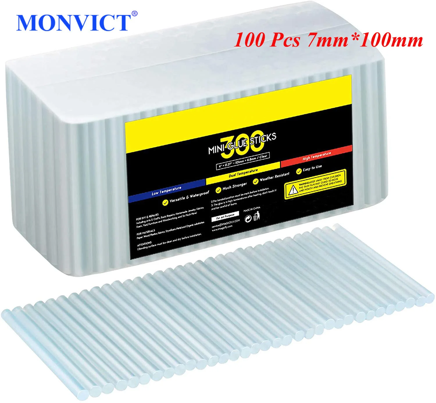 50 100 200 Pcs Mini Hot Glue Gun Sticks Diameter 7mm All-Purpose Clear Adhesive Glue Sticks for DIY Sealing Repairing